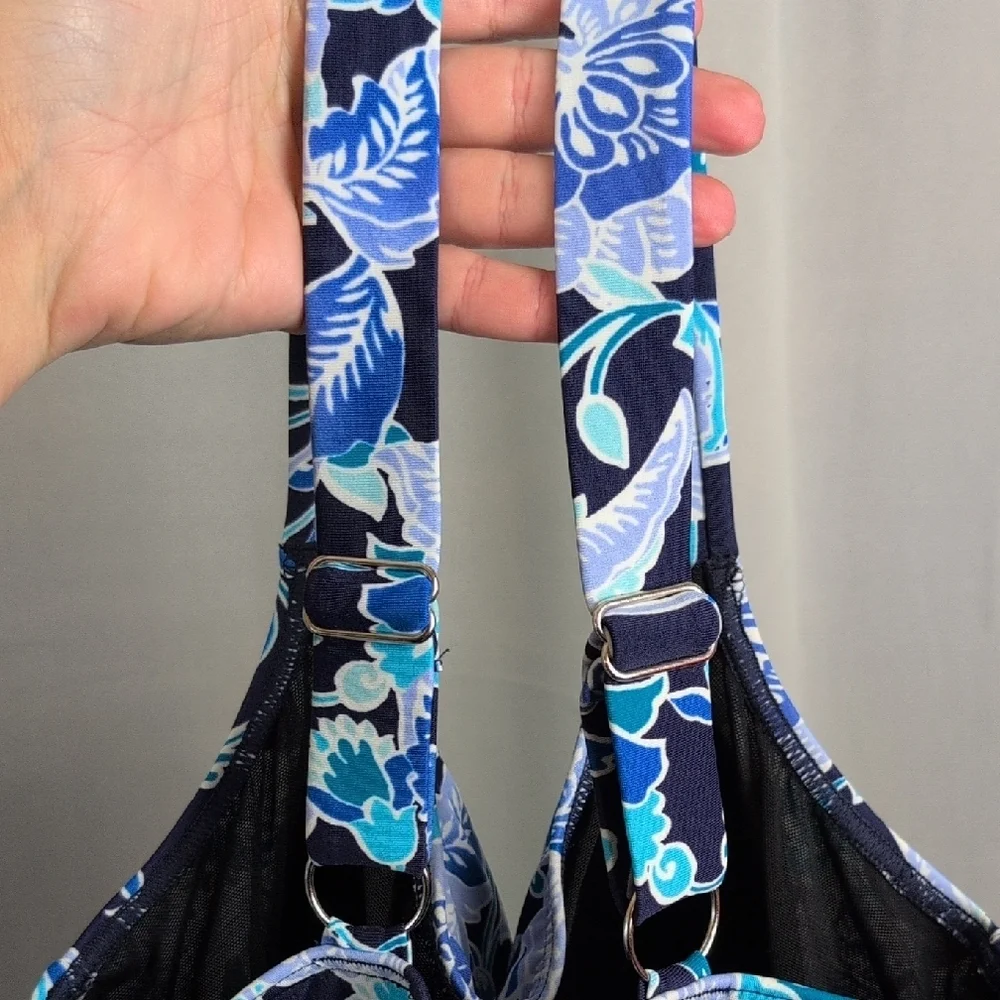 Blue Floral Women's One Piece‎ Swimsuit New